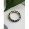 925 Sterling Silver Multi Color Spinel Band Ring Size 7
