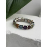 925 Sterling Silver Multi Color Spinel Band Ring Size 7