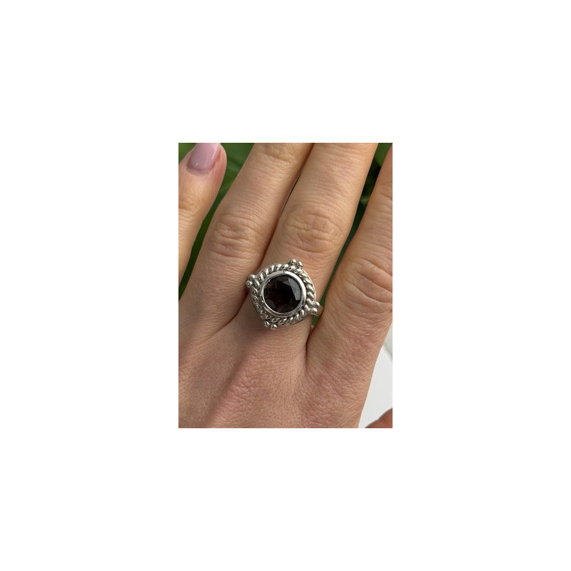 Vintage 925 Sterling Silver Brown Tourmaline Ring Size 9