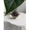 Vintage 925 Sterling Silver Brown Tourmaline Ring Size 9