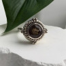 Vintage 925 Sterling Silver Brown Tourmaline Ring Size 9