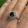 Vintage 925 Sterling Silver Brown Tourmaline Ring Size 9