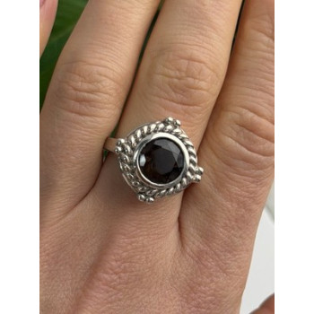 Vintage 925 Sterling Silver Brown Tourmaline Ring Size 9