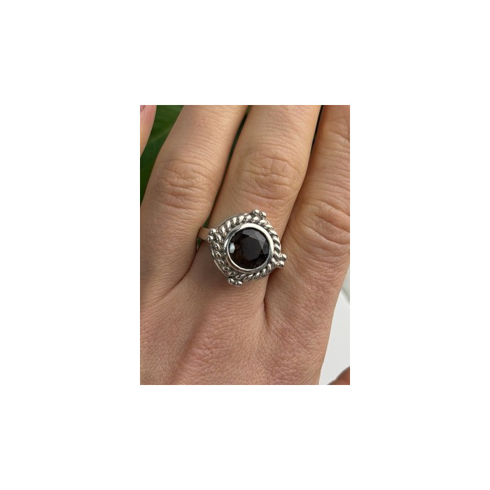 Vintage 925 Sterling Silver Brown Tourmaline Ring Size 9