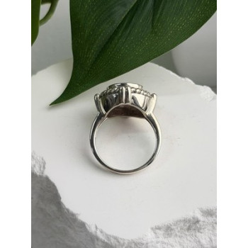 Vintage 925 Sterling Silver Brown Tourmaline Ring Size 9