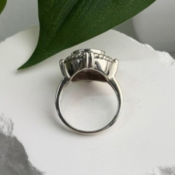 Vintage 925 Sterling Silver Brown Tourmaline Ring Size 9