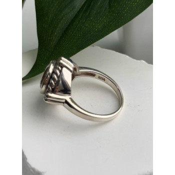 Vintage 925 Sterling Silver Brown Tourmaline Ring Size 9