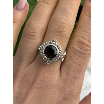 Vintage 925 Sterling Silver Brown Tourmaline Ring Size 9