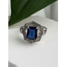 925 Sterling Silver Sapphire & Beryl Ring Size 5.5