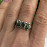 Vintage 925 Sterling Silver Green Paua Shell Ring Size 10