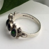 Vintage 925 Sterling Silver Green Paua Shell Ring Size 10