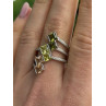 Beautiful Design 925 Sterling Silver 3 Color Spinel Ring Size 10