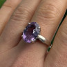 Beautiful Vintage 925 Sterling Silver Amethyst Ring Size 9