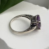 Beautiful Vintage 925 Sterling Silver Amethyst Ring Size 9