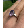 Beautiful Vintage 925 Sterling Silver Amethyst Ring Size 9