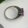 Beautiful Vintage 925 Sterling Silver Amethyst Ring Size 9
