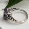 Beautiful Vintage 925 Sterling Silver Amethyst Ring Size 9