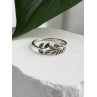 925 Sterling Silver Leaves Multi Color Spinel Ring Size 7