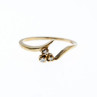 14K Yellow Gold Diamonds Ring Size 6.75