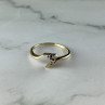 14K Yellow Gold Diamonds Ring Size 6.75