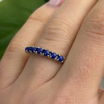 925 Sterling Silver Sodalite Ring Size 7
