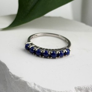 925 Sterling Silver Sodalite Ring Size 7
