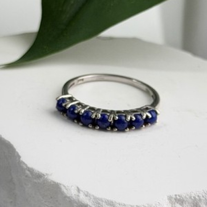 925 Sterling Silver Sodalite Ring Size 7
