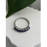 925 Sterling Silver Sodalite Ring Size 7