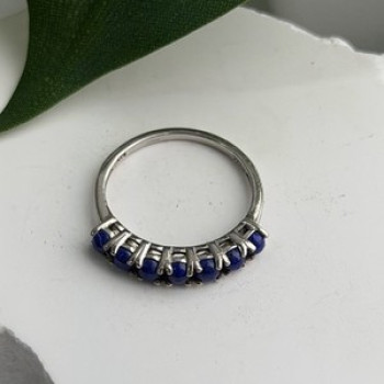 925 Sterling Silver Sodalite Ring Size 7