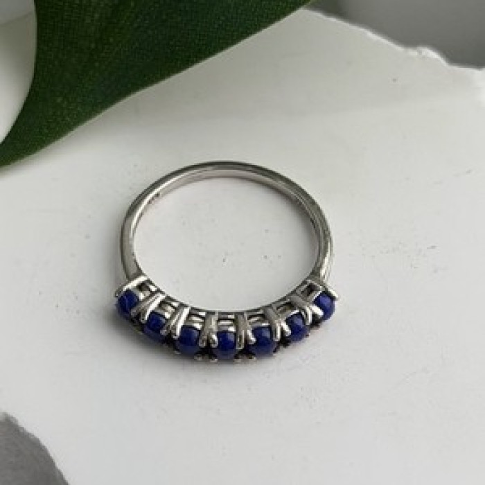 925 Sterling Silver Sodalite Ring Size 7
