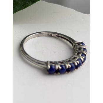 925 Sterling Silver Sodalite Ring Size 7