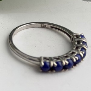 925 Sterling Silver Sodalite Ring Size 7