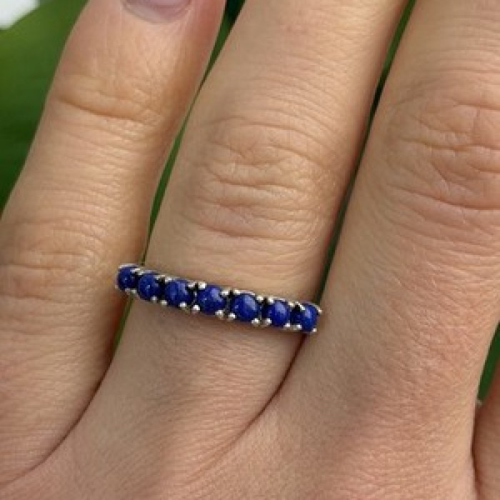 925 Sterling Silver Sodalite Ring Size 7