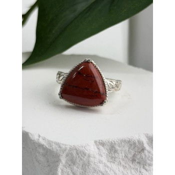 925 Sterling Silver Carnelian Ring Size 7