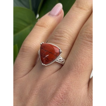 925 Sterling Silver Carnelian Ring Size 7