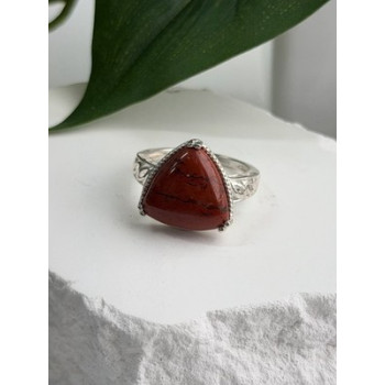 925 Sterling Silver Carnelian Ring Size 7