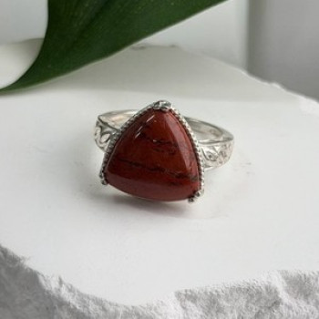 925 Sterling Silver Carnelian Ring Size 7