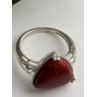 925 Sterling Silver Carnelian Ring Size 7