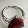 925 Sterling Silver Carnelian Ring Size 7