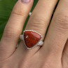 925 Sterling Silver Carnelian Ring Size 7