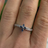 Faith 925 Sterling Silver Sapphire Cross Ring Size 8.5