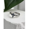 Faith 925 Sterling Silver Sapphire Cross Ring Size 8.5