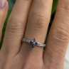 Faith 925 Sterling Silver Sapphire Cross Ring Size 8.5