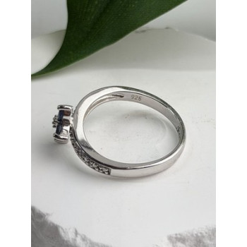 Faith 925 Sterling Silver Sapphire Cross Ring Size 8.5