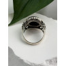 Vintage 925 Sterling Silver Black Onyx & Marcasite Ring Size 9