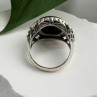 Vintage 925 Sterling Silver Black Onyx & Marcasite Ring Size 9