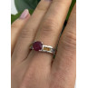 TGGC 925 Sterling Silver Ruby & Multi Color Spinel Stones Ring Size 8
