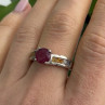 TGGC 925 Sterling Silver Ruby & Multi Color Spinel Stones Ring Size 8