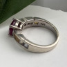 TGGC 925 Sterling Silver Ruby & Multi Color Spinel Stones Ring Size 8