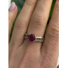 TGGC 925 Sterling Silver Ruby & Multi Color Spinel Stones Ring Size 8